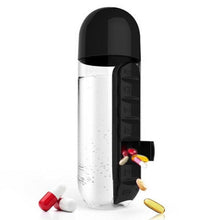 1pc Multi-Function 600ml Bottle With Built-in Daily 7 Daily Pill Box Vitamin Organizer Outdoor Travel Tools #EW