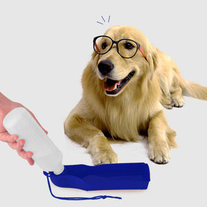 500ml Portable Water Bottle Feeder With Bowl Plastic Dog Water Bottle Pets Outdoor Travel Pet Drinking Water Feeder Bowl