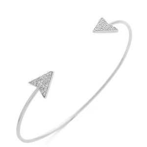 Simple Fashion Women Metal Punk Cuff Arrow Bangle Bracelet  Jewelry GD